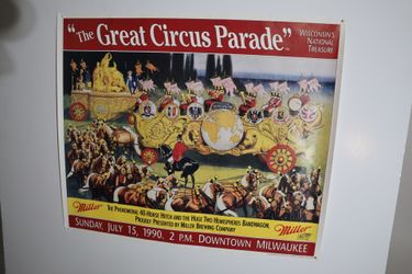 : Original 1990 Miller Beer Great Circus Parade Milwaukee Poster (26x22)