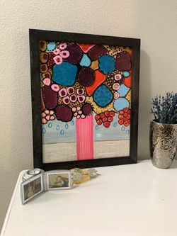 Original artwork, abstract flowers