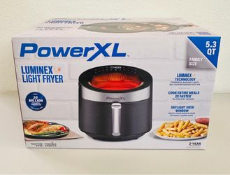 🔥NEW🔥 PowerXL Luminex 360 Supercharged Hot Air Fryer, Skylight Window, Fast Heat-up