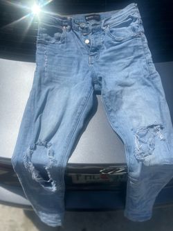 Purple Brand Distressed Light Wash Jeans