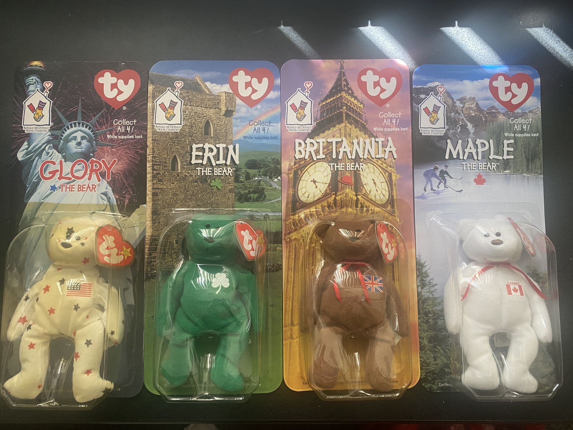 Ty Beanie Babies McDonald’s International Collection Year 2000 - ALL 4 Completely Sealed!