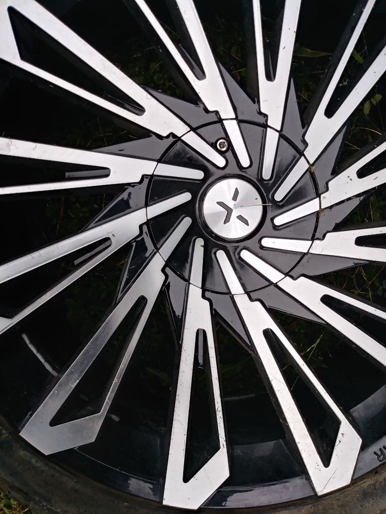 22 in Black and Machine SKS 469 Starr Rims (Rockstarr)