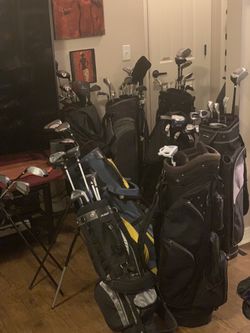 Golf bags and clubs complete!