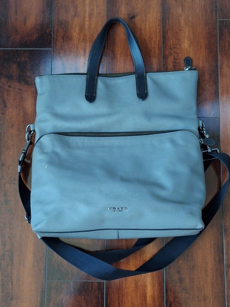 Coach Graham Foldover tote , Heather Gray, Style # F50712