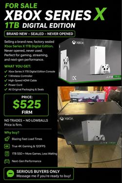 🎮🔥 BRAND NEW XBOX SERIES X — $525 FIRM! 🔥🎮