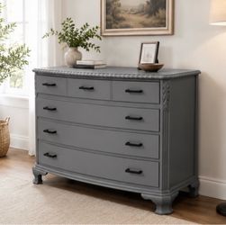 Modern 6 Drawer Wood Dresser