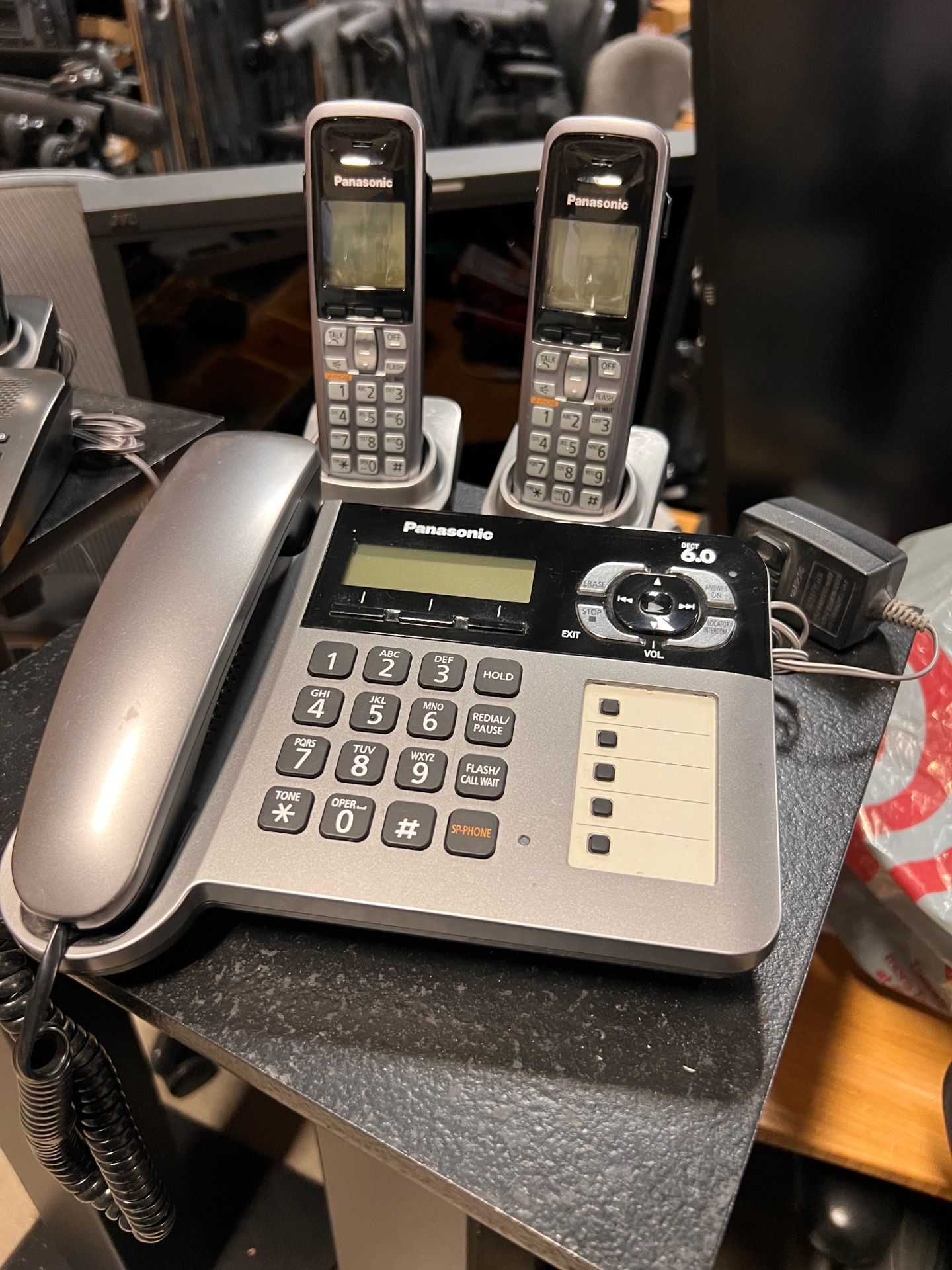 Panasonic KX-TG1061 DECT 6.0 cordless phone with 2 wireless