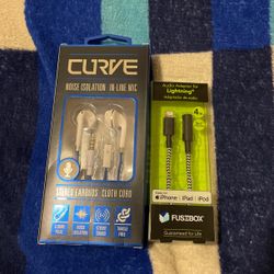 New Curve Noise Cancelation Earbuds&Fusebox Audio Adaptor