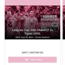 INTER MIAMI VS TIGRES UANL 4 SEATS