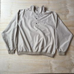 Tehama Flint Men’s Lightweight Golf Jacket XXL Beige Pebble Beach Logo