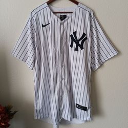 Size 52 (XXL) New York Yankees Nike Men's Pinstripe White Home Authentic Elite Jersey