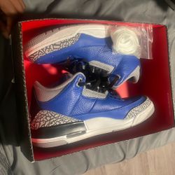 Jordan 3 Retro Varsity Royal Blue Size 8.5