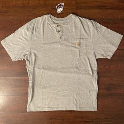 GREY CARHARTT POCKET TEE 