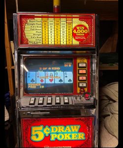 5 Cent Draw Poker Electronic Draw Video Machine Dispenses Coins