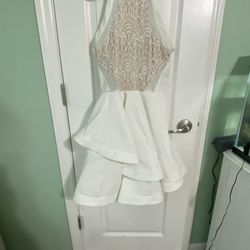 Elegant White Cocktail Dress 