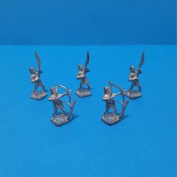 Vintage Collectible Miniature Pewter Figurines : Medieval Knights Set Of 5.
