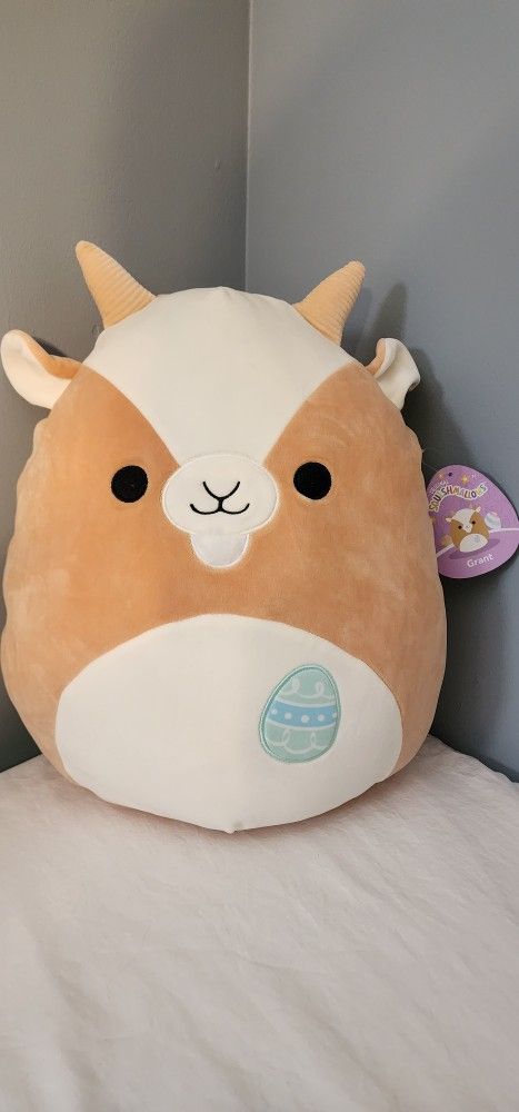 14" Grant The Tan And Brown Goat SQUISHMALLOW NWT