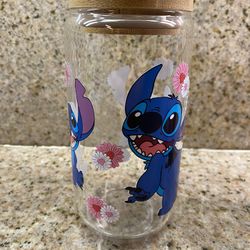 New Glass Cups.  Pooh. Lilo Stitch. Marios Bros 