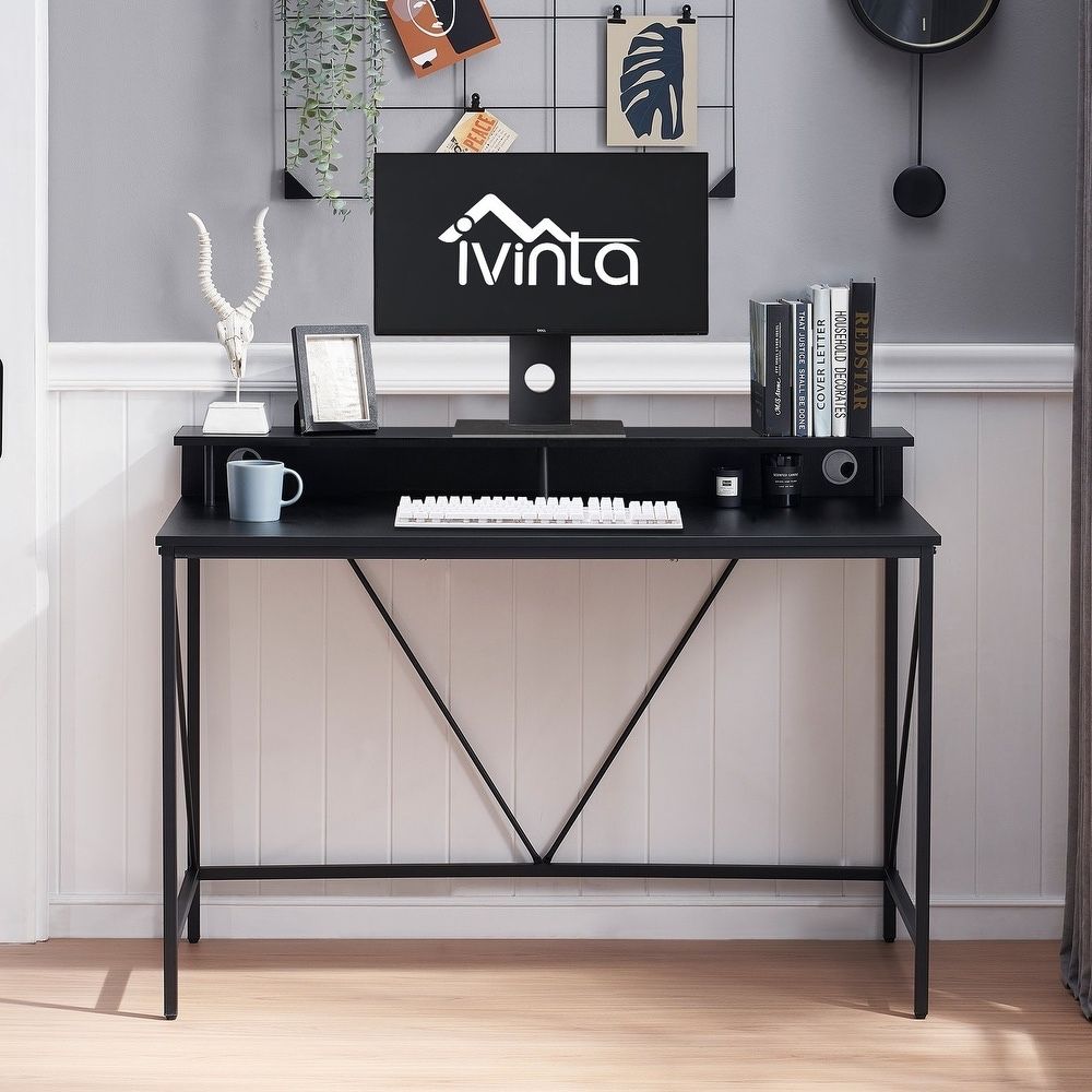 NEW Ivinta Computer Gaming Table With Monitor Stand 