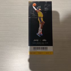 Lakers Versus Thunder, February 7, 2023 commemorative ticket
