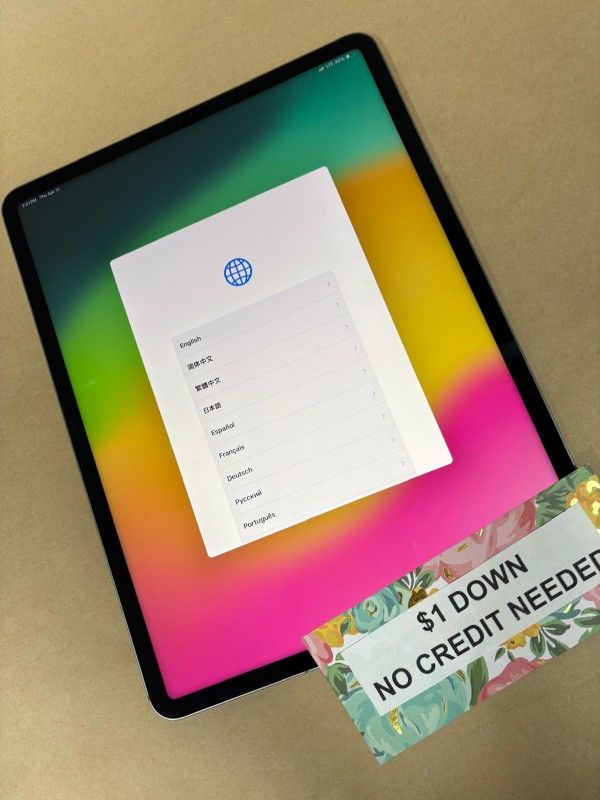 Apple IPad Pro 12.9 Inch 6th Gen Tablet - Pay $1 today and pay the rest later -