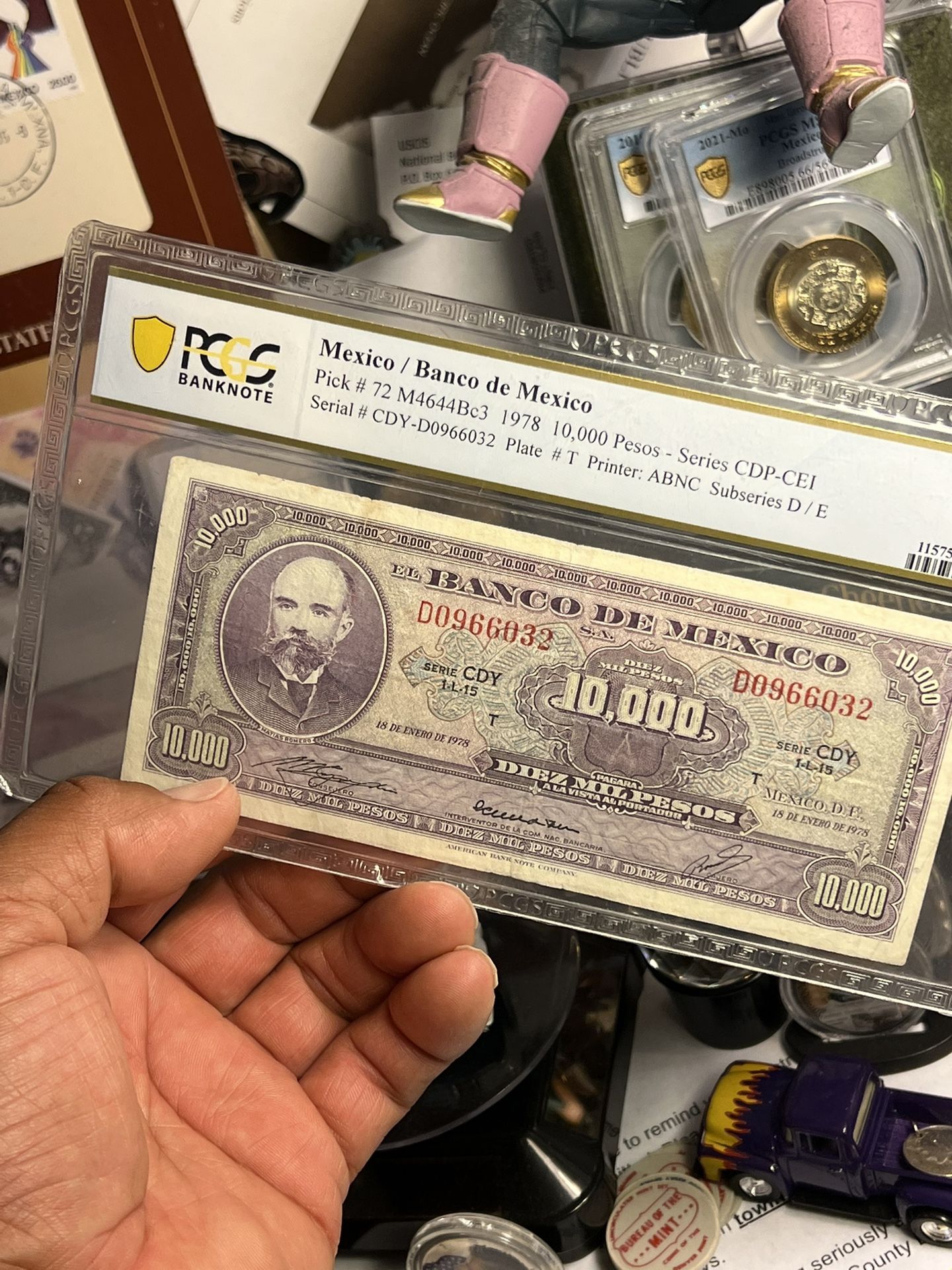 1978- Mexico 🇲🇽 Banco De Mexico 🇲🇽 $10.000 Pesos Serie CDY 14-15 Don Matias Romero 