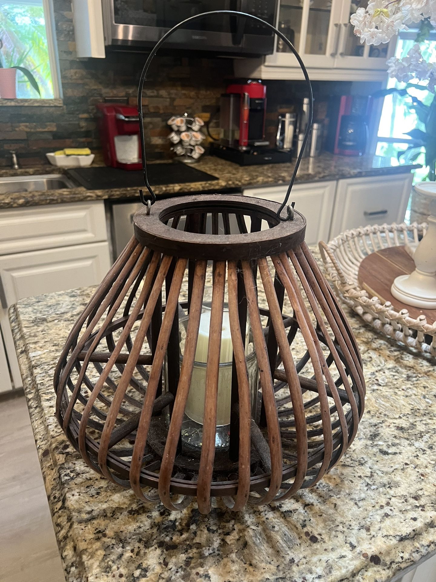 Wicker Candle Holder