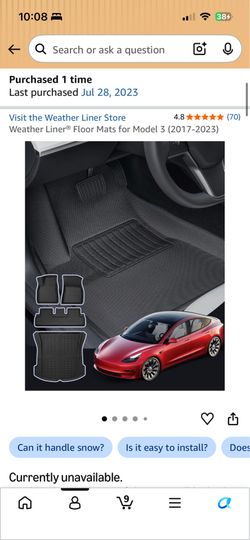Tesla floor mat