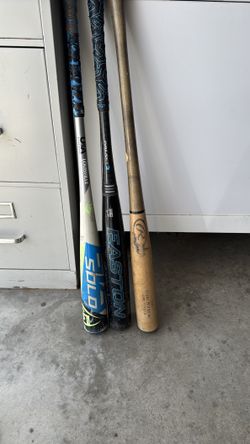 Baseball Bats 2 metal 1 wood