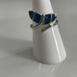White Gold Plated Mermaid Tail Ring