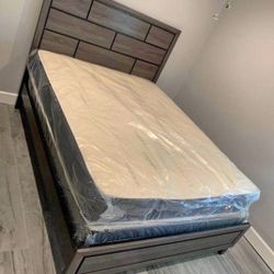 New Queen + Mattress Set 