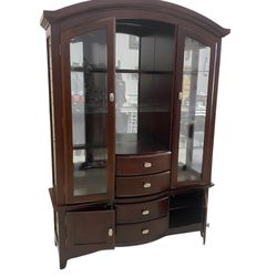 D274-80 Ashley Furniture Protege Buffet Merlot New Classic Constantine cherry finish china cabinet