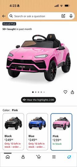 Kids pink lamborghini Urus