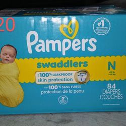 Pampers Swaddlers Size Newborn <10 lb With A 84 Count Baby Diaper Per Box For Only $20.00 