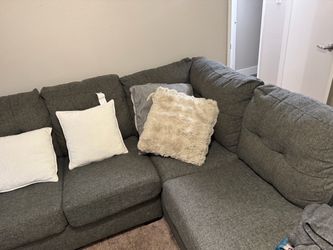 Gray Fabric Sectional Sofa