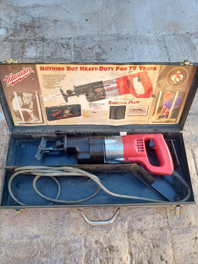 Milwaukee Sawzall Plus Heavy Duty 75th Anniversary Great Condition 