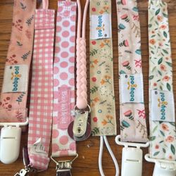Baby Girl Pacifier Clips 