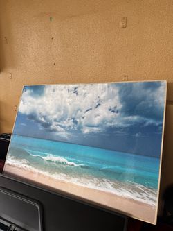 Large Beach Ocean Canvas Wall Art