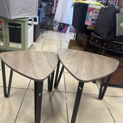 VASAGLE Nesting Triangle End Tables, Coffee Tables