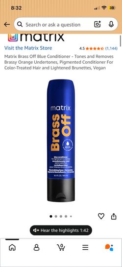 💙 MATRIX Brass Off Blue Conditioner – Tone & Neutralize (New)