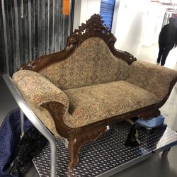 Antique  Love  Seat Hand Carved  59l 22w