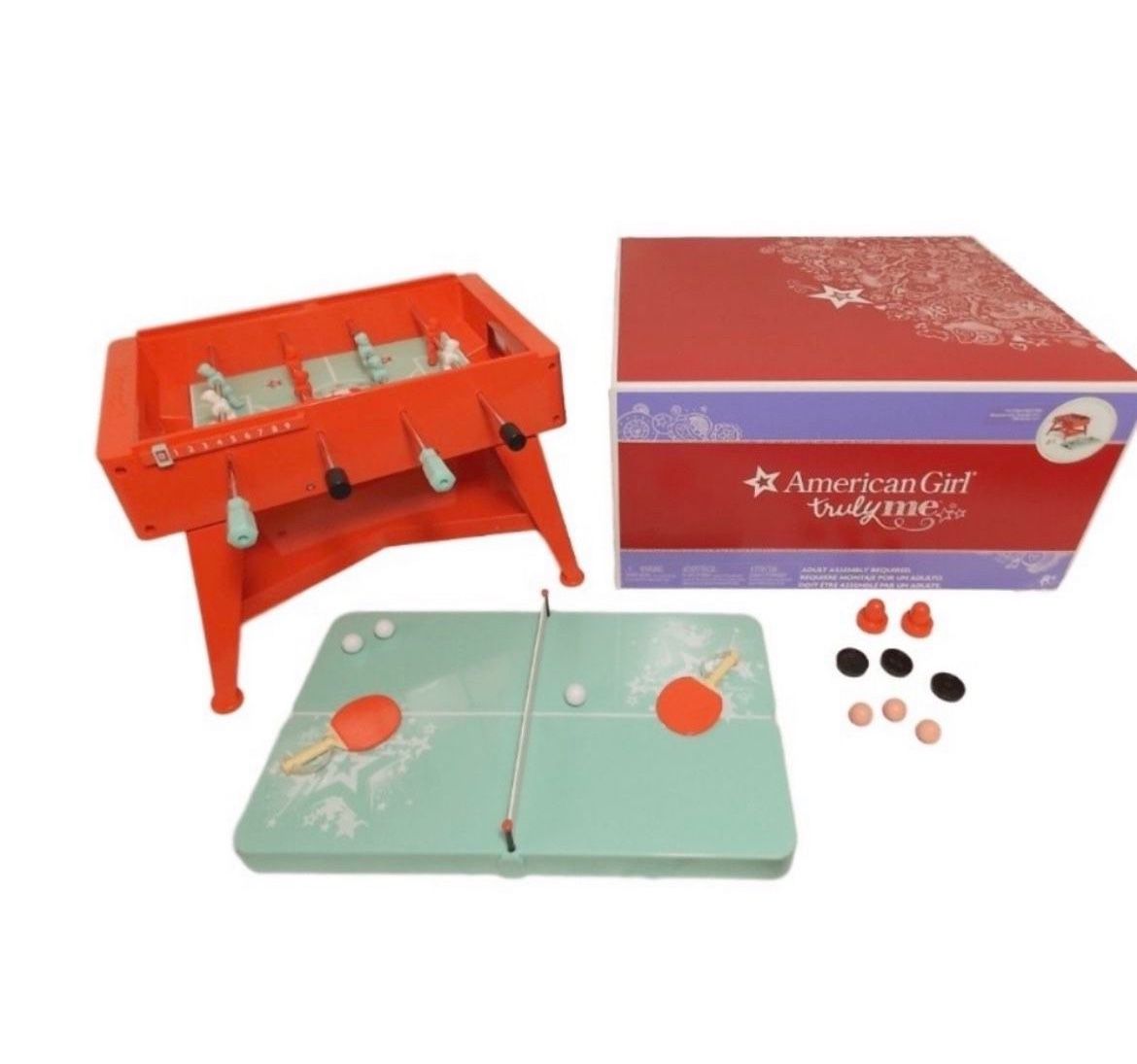 American Girl Doll 3in1 Game Table Foosball, PingPong & Air Hockey