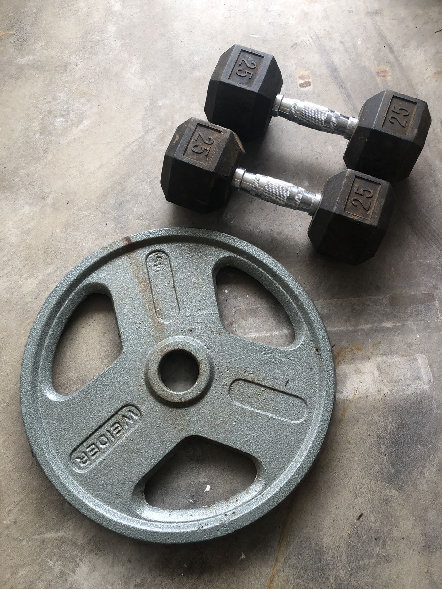 Dumbbells And Plate