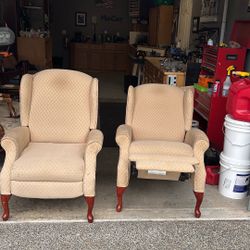 I have two reclining wingback chairs