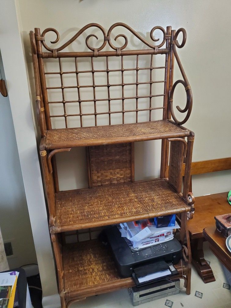 Wicker&Rattan Bakers Rack