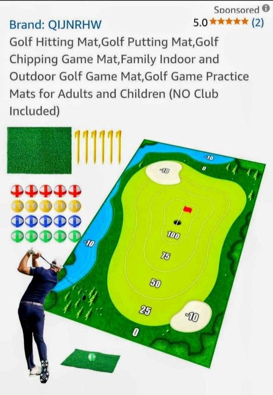 New In Box. ⛳ Golf Indoor/Outdoor Mat. Fun For Any Golfer. See Photos. Cash And Pickup Only