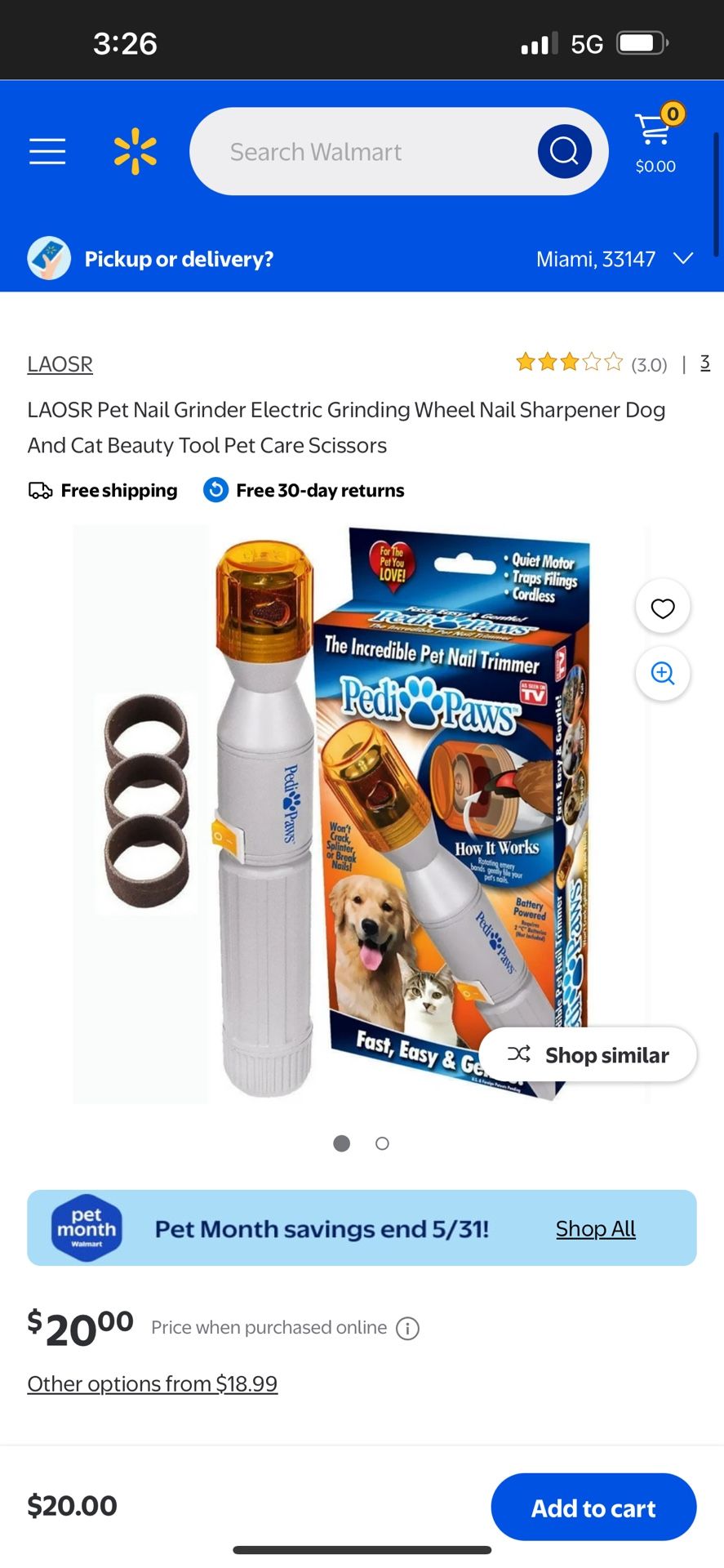 Pedi Paws large dog nail trimmer