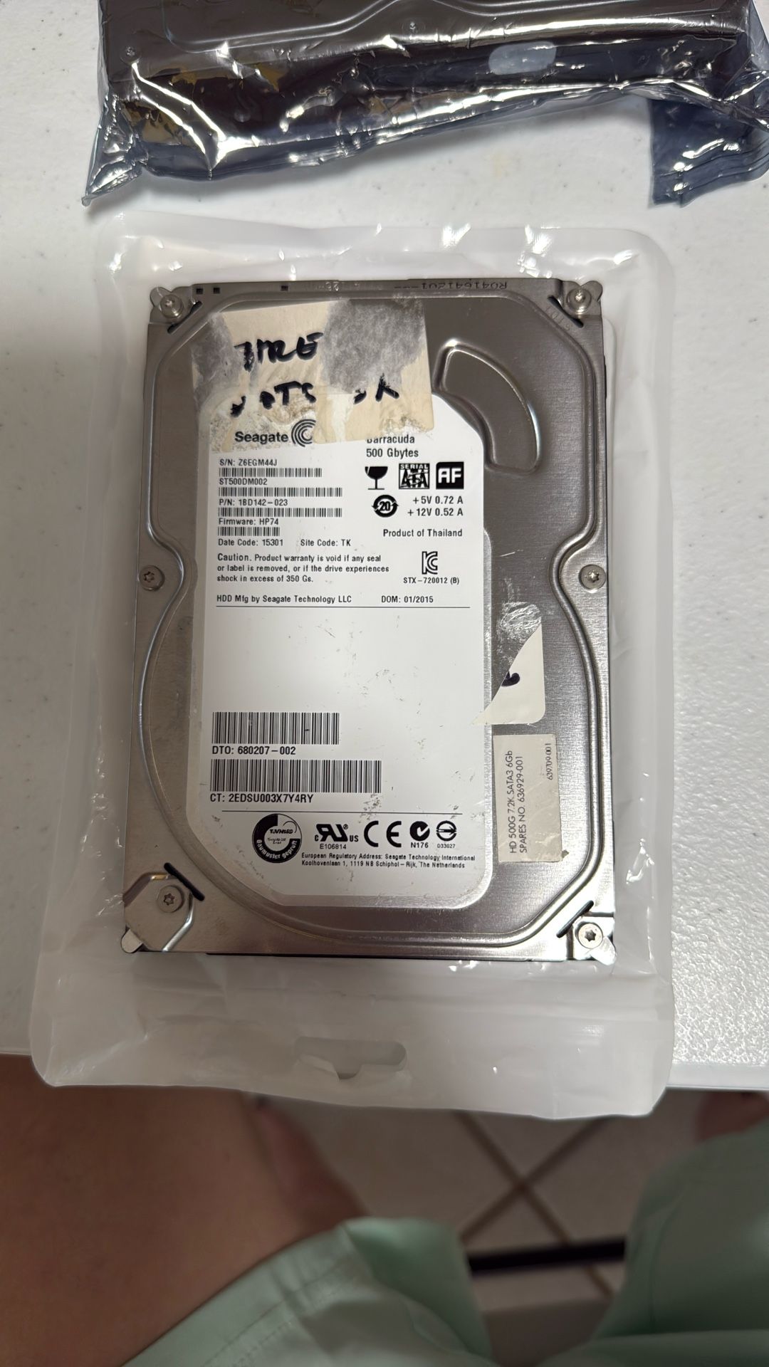 Seagate 500GB 3.5” Hard Drive (HDD)