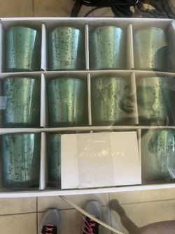 Z Gallerie Votive & Teal Light Candle Holders, 12 pcs Glass (Aqua).