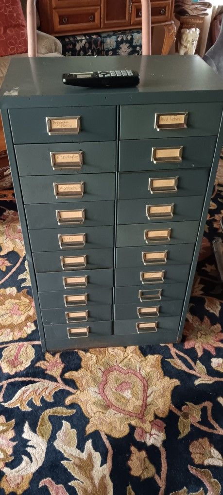 Vintage Metal Tool Drawer/ Makeup/ Paperwork